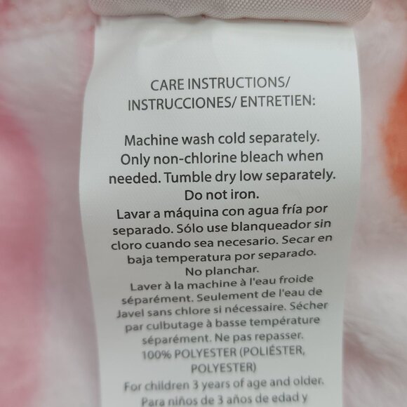 Strawberry Shortcake Plush Throw Blanket 50"x70" Pink White Striped Polyester - Picture 7 of 12